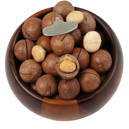 مكاديميا بطعم الفنيلا بقشره