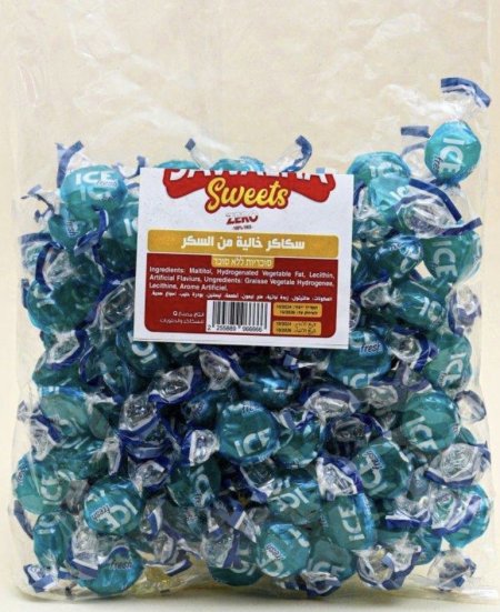 سكاكر نعنع ايس خالي من السكر